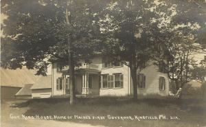 RPPC Postcard Governor King's House Kingfield Maine Franklin County