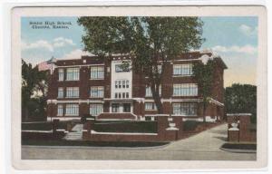 Senior High School Chanute Kansas 1920c postcard