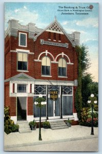 1910 Jonesboro Tennessee Postcard Banking Trust Co. Oldest Bank Washington