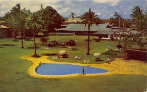 Lihue Kauai Hawaii 1960s Postcard Kauai Inn Hotel Swimming Pool