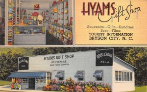 Bryson City North Carolina multi photo of Hyams Gift Shop vintage pc DD7818