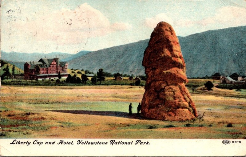 Yellowstone National Park Liberty Cap and Hotel 1910