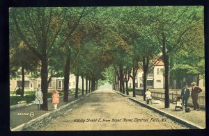 Central Falls, Rhode Island/RI Postcard, Ashyley Street East From Broad Street