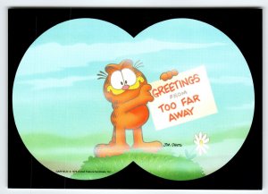 Garfield Cat Postcard Greetings From Too Far Away Jim Davis 1978 Cartoon Unused