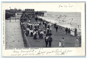 1905 Boardwalk Holand Station Rockaway Long Island New York NY Posted Postcard