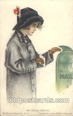 American Girl No. 50 Pearl Eugenia Fidler, Artist Signed 1914 crease right ed...