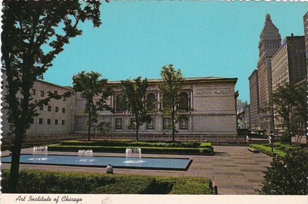 Illinois Chicago Art Institute Formal Garden
