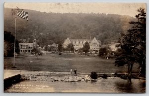 NY Silver Bay Assoc Lake George From Dock RPPC New York Photo Postcard S25
