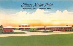 Greenville Mississippi Gilhara Motor Hotel Vintage Postcard AA57240