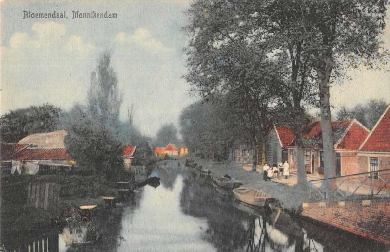 Bloemendaal Netherlands Monnikendam Scenic View Antique Postcard J74825