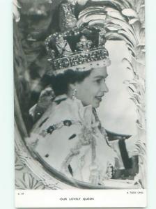 rppc 1953 Royalty QUEEN ELIZABETH FIRST YEAR OF REIGN - ENGLAND UK AC8375