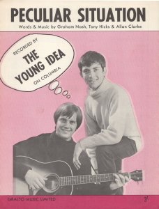 The Young Idea Peculiar Situation By The Hollies Rare 1960s Sheet Music