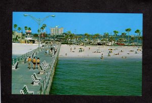 FL Pier Beach Hotels Clearwater Florida Postcard