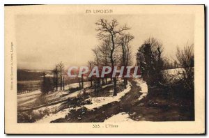 Old Postcard Winter In Limousin