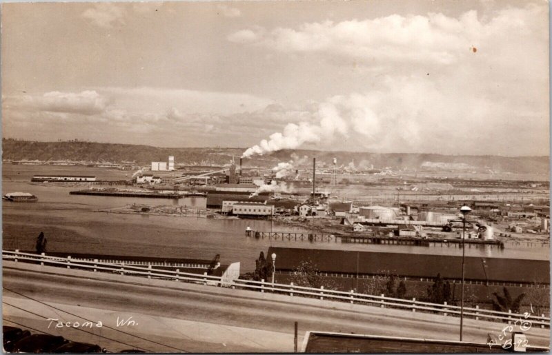 Real Photo Postcard Industrial View of Tacoma, Washington