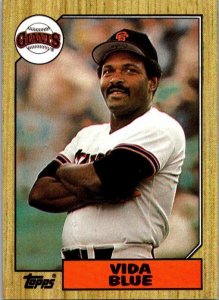 1987 Topps Baseball Card Vida Blue San Francisco Giants sk3377