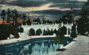 Vintage Postcard 1909 The Sunken Garden Georgian Court Lakewood New Jersey NJ
