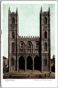 Montreal L'Eglise De Motre Dame Canada Historical Structure Postcard