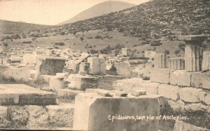 Vintage Postcard 1910's Epidauros Temple of Asclepios Greece