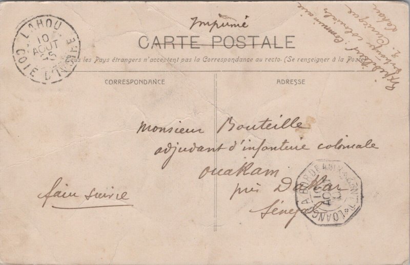 Ivory Coast 14 Juillet 1904 Grand Lahou Cote d'Ivoire Vintage Postcard C119