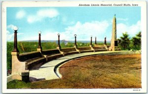 M-9965 Abraham Lincoln Memorial Council Bluffs Iowa