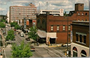 View of Downtown Eau Claire WI Postmarked 1987 Postcard X40