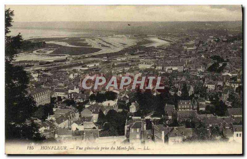 Postcard Old Honfleur Vue Generale Mount Jack Joil