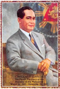 Carlos P Garcia Fourth President of the Republic of the Philippines Non Postc...