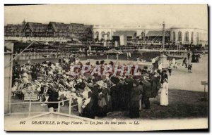 Old Postcard Deauville La Plage Fleurie Games of toddlers