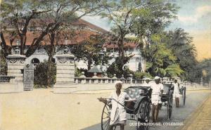 14121  Sri Lanka  Ceylon     Queens House, Colombo, Rickshaw Coolies