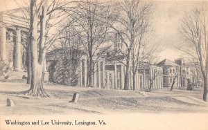 Lexington Virginia Washington & Lee University, B/W Lithograph PC U17955