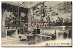 Old Postcard Palais De Fontainebleau Apartments Antichambre Louis XIII