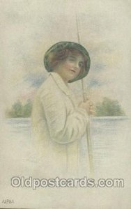 Fishing 1916 postal used 1916