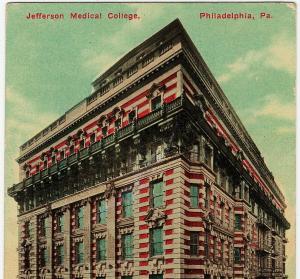 1910 Philadelphia PA Jefferson Medical College Building RARE Antique DB Postcard