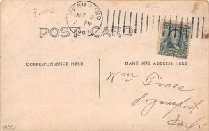 J66/ Peru Indiana RPPC Postcard c1910 Arch Bridge across River  364