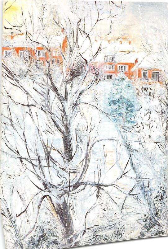 B22792 Garden Under Snow Jean Van Wel  painting