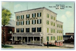 c1910's King Of Tavern Home Of Gov. Of Maine Gov. King Bath Maine ME Postcard