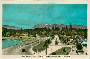 Canada, British Columbia, Vancouver, RPPC, Stanley Park Entrance