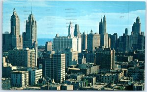 M-87539 Chicago Skyline Looking Southerly from Chicago Avenue Illinois