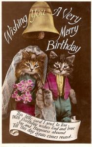 \Wedding Day\ Beautiful English Dressed CatsPostcard