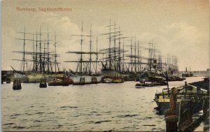 Hamburg Segelschiffhafen Germany Boats Ships Unused KWH Postcard E69