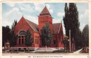 J52/ Fort Collins Colorado Postcard c1910 First Methodist Church 6 