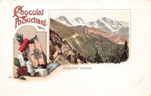 Advertising Chocolat Suchard Switzerland Schynige Plate Interlaken postcard B977