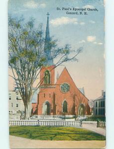 Divided Back CHURCH SCENE Concord New Hampshire NH hs7826