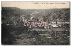 Old Postcard Avallon Cousin View the Parkway bridge plug