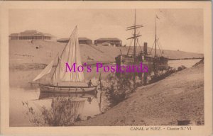 Egypt Postcard - Canal of Suez, Chantier No VI, Shipping, Boats -  RS37515