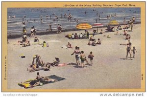 Massachusetts Cape Cod One Of The Many Bathing Beaches 1954