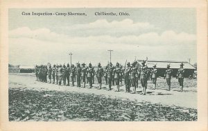 Gun Inspection, Camp Sherman Chillicothe, Ohio OH Postcard