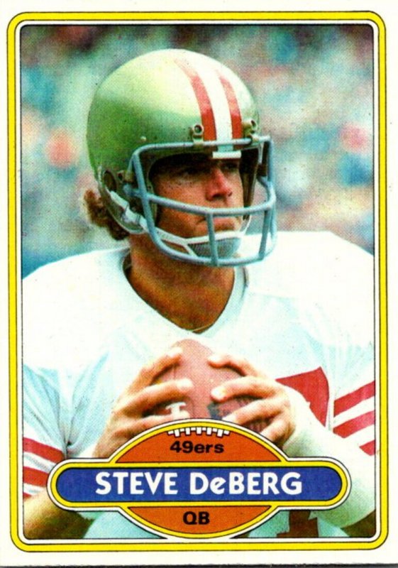 1980 Topps Football Card Steve DeBerg QB San Franccisco 49ers sun0479