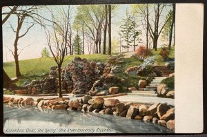 Vintage Postcard 1901-1907 The Spring, Ohio State U. Grounds, Columbus, Ohio